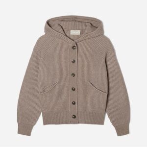 Everlane Cozy-Stretch Hooded Cardigan